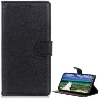 Tok álló, bőr hatású (FLIP, oldalra nyíló, asztali tartó, prémium) FEKETE Samsung Galaxy A55 5G (SM-A556) kép