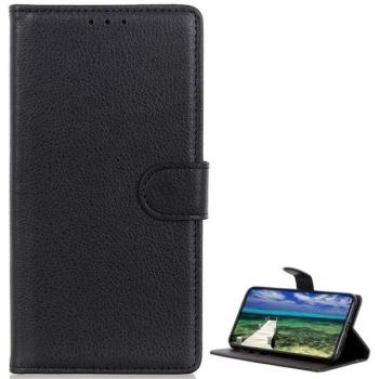 Tok álló, bőr hatású (FLIP, oldalra nyíló, asztali tartó, prémium) FEKETE Samsung Galaxy S23 FE (SM-S711) kép
