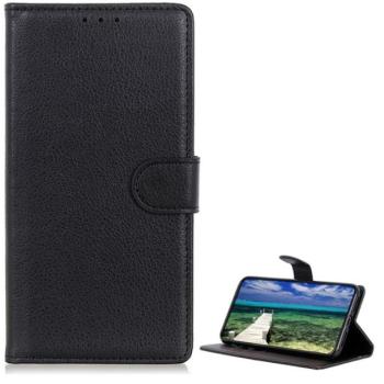 Tok álló, bőr hatású (FLIP, oldalra nyíló, asztali tartó, prémium) FEKETE Samsung Galaxy S24 Ultra (SM-S928) kép