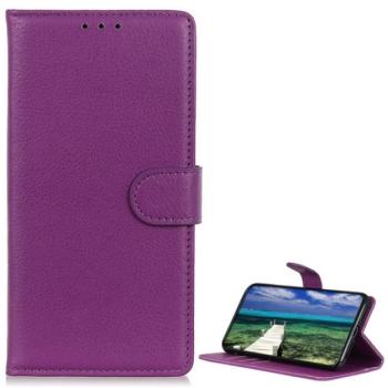 Tok álló, bőr hatású (FLIP, oldalra nyíló, asztali tartó, prémium) LILA Motorola Moto G34 5G (XT-2363) kép
