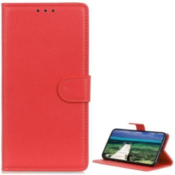 Tok álló, bőr hatású (FLIP, oldalra nyíló, asztali tartó, prémium) PIROS Samsung Galaxy S23 FE (SM-S711) kép