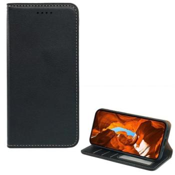Tok álló, bőr hatású (FLIP, oldalra nyíló, asztali tartó, RFID, prémium) FEKETE T Phone 3 5G kép