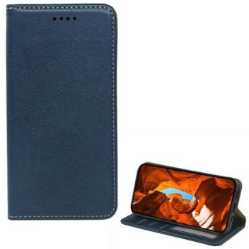 Tok álló, bőr hatású (FLIP, oldalra nyíló, asztali tartó, RFID, prémium) SÖTÉTKÉK T Phone 3 5G kép