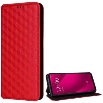 Tok álló, bőr hatású (FLIP, oldalra nyíló, asztali tartó, teljes 3D rombusz, prémium) PIROS T Phone 2 Pro 5G kép