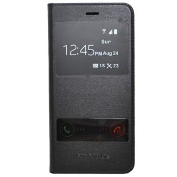 Tok álló, bőr hatású (FLIP, oldalra nyíló, Dual View Window) FEKETE Huawei P9 Lite (2017) kép