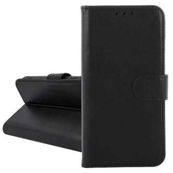 Tok álló, bőr hatású (FLIP, oldalra nyíló, kártyazseb, asztali tartó) FEKETE Motorola Moto E13 (XT-2345) kép