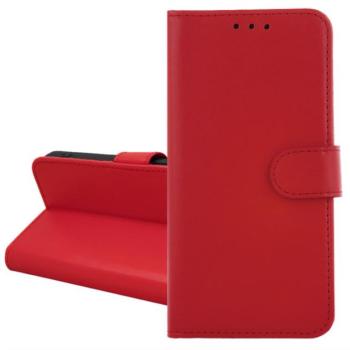 Tok álló, bőr hatású (FLIP, oldalra nyíló, kártyazseb, asztali tartó) PIROS Samsung Galaxy A17 5G (SM-A176) kép