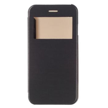 Tok álló, bőr hatású (FLIP, oldalra nyíló, S-View Cover) FEKETE Apple iPhone 7 4.7, Apple iPhone 8 4.7, Apple iPhone SE 2 (2020), Apple iPhone SE 3 (2022) kép
