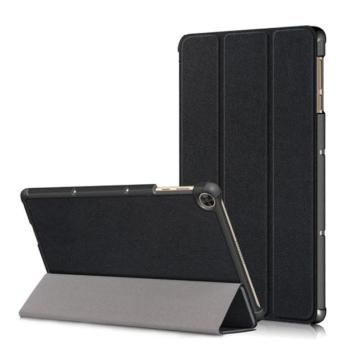 Tok álló, bőr hatású (FLIP, oldalra nyíló, TRIFOLD asztali tartó funkció) FEKETE Honor Pad X8 kép