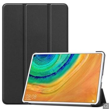 Tok álló, bőr hatású (FLIP, oldalra nyíló, TRIFOLD asztali tartó funkció) FEKETE Huawei MatePad Pro WIFI (MRX-W19), Huawei MatePad Pro LTE (MRX-AL19) kép