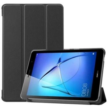 Tok álló, bőr hatású (FLIP, oldalra nyíló, TRIFOLD asztali tartó funkció) FEKETE Huawei MatePad T8 LTE, Huawei MatePad T8 WIFI kép