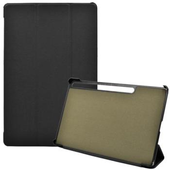 Tok álló, bőr hatású (FLIP, oldalra nyíló, TRIFOLD asztali tartó funkció, S Pen tartó) FEKETE Samsung Galaxy Tab S7 FE WIFI (SM-T730), Samsung Galaxy Tab S7 FE 5G (SM-T736) kép