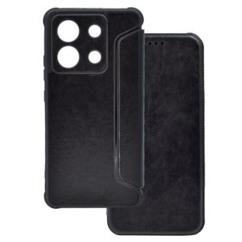 Tok álló, bőr hatású (FLIP, oldalra nyíló, ütésállóság, légpárnás sarok, kameravédő) FEKETE Xiaomi Poco X6 5G, Redmi Note 13 Pro 5G kép