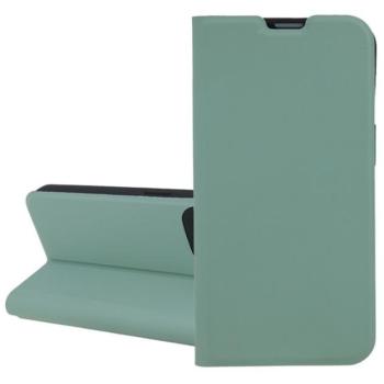 Tok álló, bőr hatású (FLIP, szilikon belső, oldalra nyíló, asztali tartó, kártyazseb) VILÁGOSZÖLD Apple iPhone 16 Pro Max kép