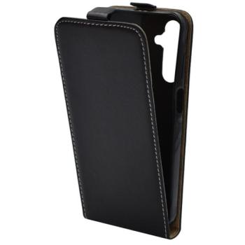 Tok álló, bőr hatású (FLIP, szilikon tartó) FEKETE Samsung Galaxy A25 5G (SM-A256) kép