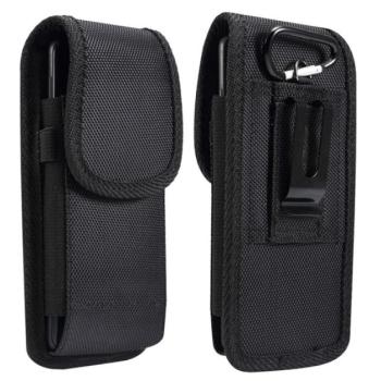 Tok álló, textil (derékra rögzíthető övtáska, tépőzáras, bankkártya tartó, vízálló, univerzális 4.7-5&quot; méret) FEKETE Sony Xperia X Compact (F5321), Lenovo B (A2016a40), Nokia 23 kép