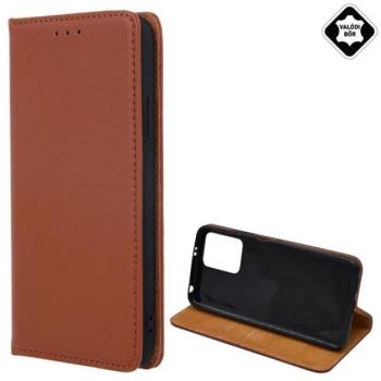 Tok álló, valódi bőr (FLIP, oldalra nyíló, asztali tartó) BURGUNDY Xiaomi Redmi Note 12 5G kép
