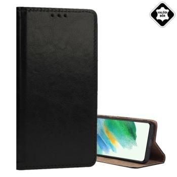 Tok álló, valódi bőr (FLIP, oldalra nyíló, asztali tartó) FEKETE Samsung Galaxy A26 5G (SM-A266) kép