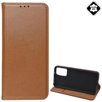 Tok álló, valódi bőr (FLIP, oldalra nyíló, asztali tartó funkció) BARNA Xiaomi Redmi Note 12S kép