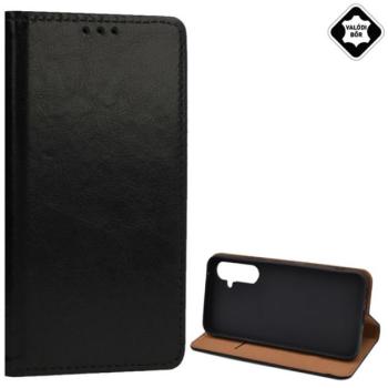 Tok álló, valódi bőr (FLIP, oldalra nyíló, asztali tartó funkció) FEKETE Samsung Galaxy A54 5G (SM-A546) kép