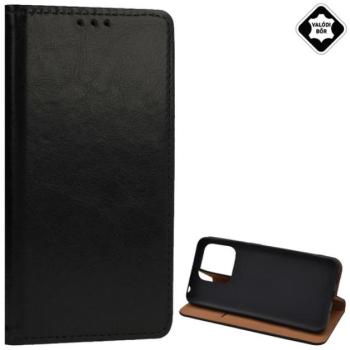Tok álló, valódi bőr (FLIP, oldalra nyíló, asztali tartó funkció) FEKETE Xiaomi Redmi 12C kép