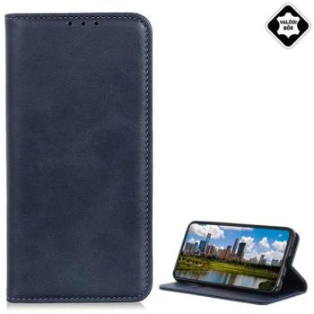 Tok álló, valódi bőr (FLIP, oldalra nyíló, asztali tartó, prémium) SÖTÉTKÉK Honor Magic6 Lite 5G kép