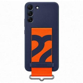 Tok Samsung EF-GS906TN S22+ S906 kék szilikon Cover pántos tok kép