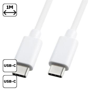 Töltő- és adatkábel USB-C USB-C, 1m, fehér kép