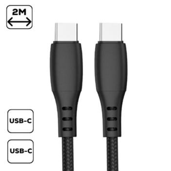 Töltő- és adatkábel USB-C / USB-C 2m, fekete kép