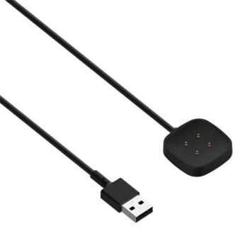 Töltőkábel USB (mágneses, 100cm) FEKETE Fitbit Sense 2, Sense, Versa 4 kép