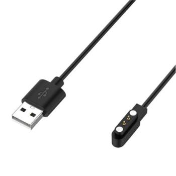 Töltőkábel USB (mágneses, 100cm) FEKETE Haylou LS13 GST Lite, Solar Lite, LS11 RS4 Plus kép