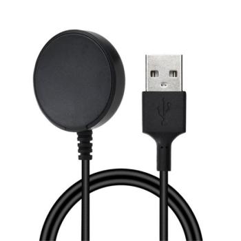 Töltőkábel USB (mágneses, 100cm) FEKETE Samsung Galaxy Watch Active 2 44mm (SM-R820N), Samsung Galaxy Watch Active 2 40mm (SM-R830N), Samsung Galaxy Watch Active (SM-R500N), Samsung Galaxy Watch 3 kép