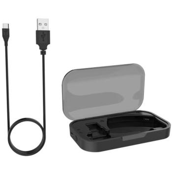 Töltőtok (5W, vezeték nélküli töltés, QI Wireless + microUSB kábel) Plantronics Voyager Legend FEKETE Samsung Galaxy S7 (SM-G930), Samsung Galaxy S7 EDGE (SM-G935), Samsung Galaxy S6 Active (S kép