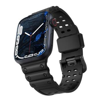 Triple Protection csereszíj Apple Watch Ultra, SE, 9 ,8, 7, 6, 5, 4, 3, 2, 1 (49, 45, 44, 42 mm) fekete kép