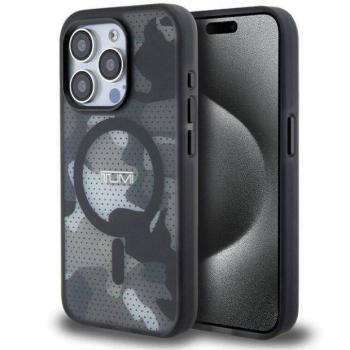 Tumi TUHMP15LTCAMK Frosted Camo Print MagSafe-kompatibilis tok iPhone 15 Pro - fekete kép