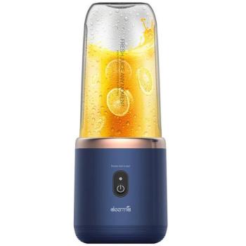 Turmixgép, vezeték nélküli, 140 W teljesítmény, 400 ml-es, hordozható, tölthető, Deerma NU06, sötétkék kép