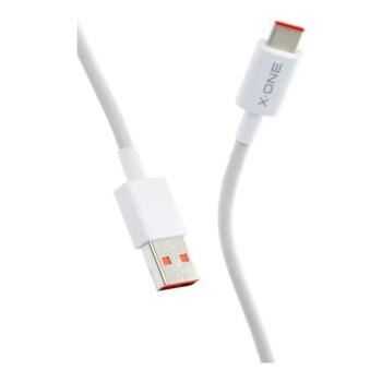 Type-C gyorstöltő adatkábel, fehér, 1M, 120W, 6A, Xiaomi X-One Ultra Pro kép