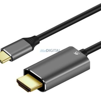 Type-C kábel male HDMI 2.0 férfi 4K 60Hz ART oemC4-2 1,8m kép