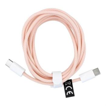 Type-C - Type-C kábel 2m 60W 3A rózsaszín kép