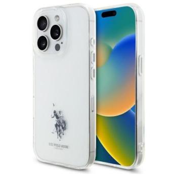 U.S. Polo Assn. USHCP15XUSMT IML Printed Double Horse Logo tok iPhone 15 Pro Max - átlátszó kép