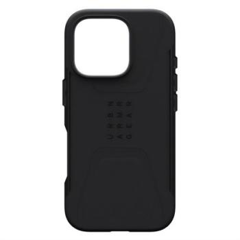 UAG CIVILIAN defender szilikon telefonvédő (erős ütésállóság, MagSafe) FEKETE Apple iPhone 16 Pro kép