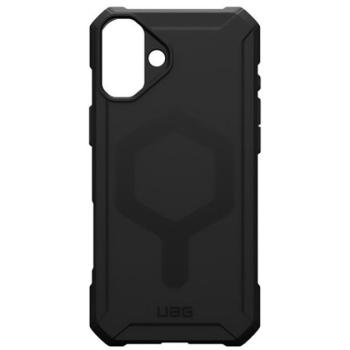 UAG ESSENTIAL szilikon telefonvédő (erős ütésállóság, légpárnás sarok, MagSafe) FEKETE Apple iPhone 16 Plus 5G kép