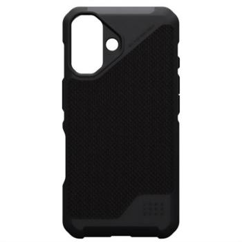 UAG METROPOLIS LT szilikon telefonvédő (erős ütésállóság, MagSafe, szőtt minta) FEKETE Apple iPhone 16 5G kép