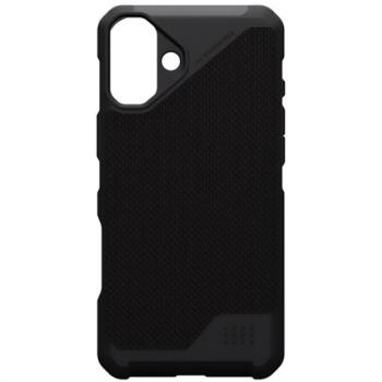 UAG METROPOLIS LT szilikon telefonvédő (erős ütésállóság, MagSafe, szőtt minta) FEKETE Apple iPhone 16 Plus 5G kép
