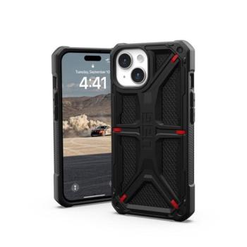 UAG Monarch Apple iPhone 15 hátlap tok, kevlár fekete kép