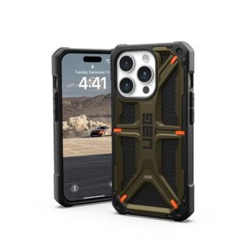 UAG Monarch Apple iPhone 15 Pro hátlap tok, kevlár element green kép