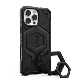 UAG Monarch Pro iPhone 16 Pro Max MagSafe tok kitámasztóval, Carbon Fiber/Black kép