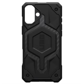 UAG MONARCH PRO szilikon telefonvédő (erős ütésállóság, karbon minta, MagSafe) FEKETE Apple iPhone 16 Plus kép