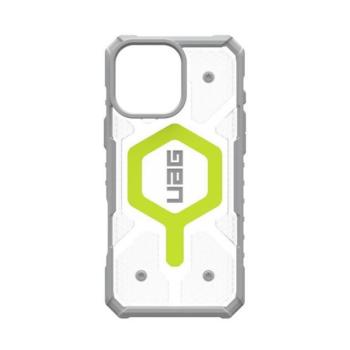 UAG Pathfinder iPhone 16 Pro Max Clear Magsafe tok, Active Neon kép