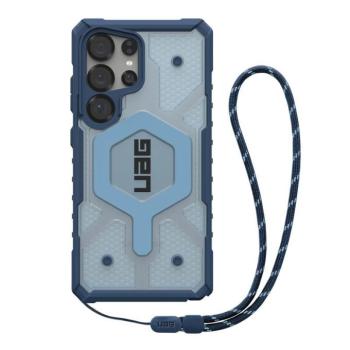 UAG Pathfinder Samsung Galaxy S25 Ultra Clear Magsafe tok, blue lanyard kép